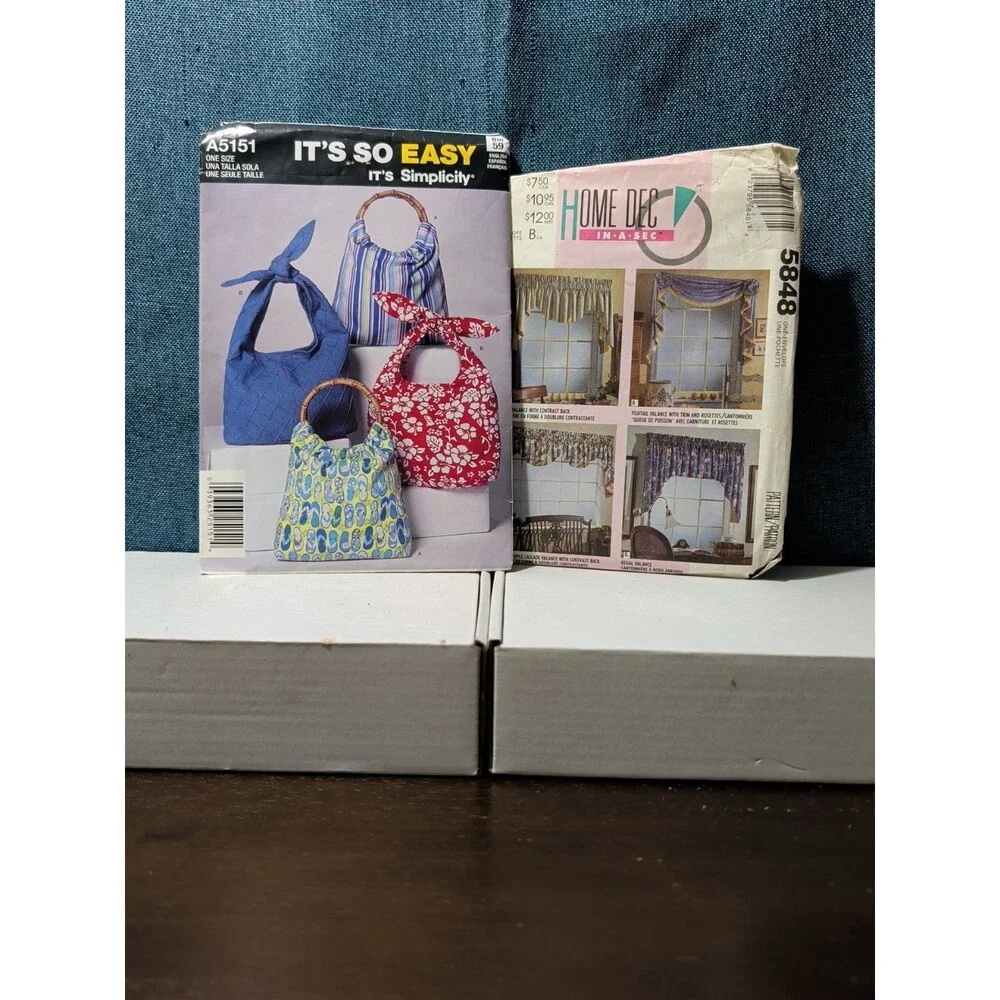 4 Sewing Patterns | Kids PJs & Retro Sweatsuits | Tote Bags | Window Valance